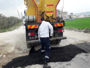 ANTAKYA BELEDİYESİNİN YOL ÇALIŞMALARI ARALIKSIZ SÜRÜYOR