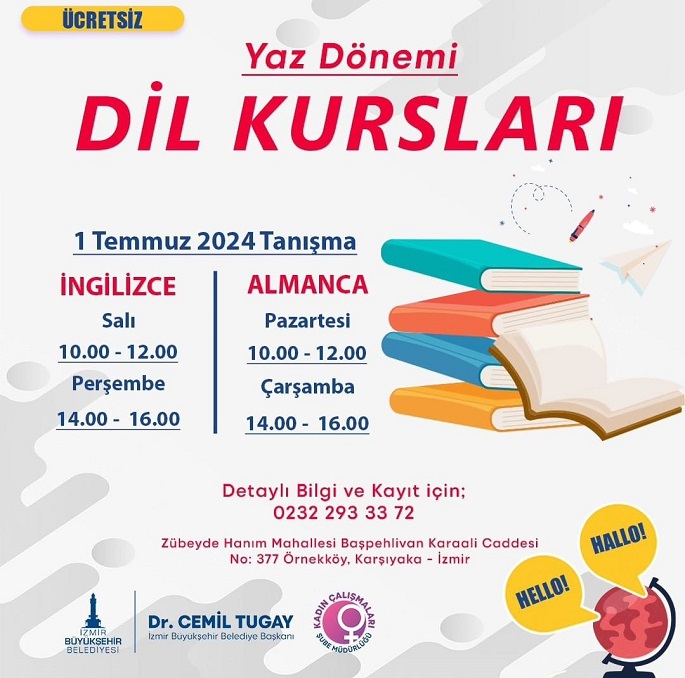 İzmir'de Kadınlar Yaz Döneminde Dil Öğrenecek