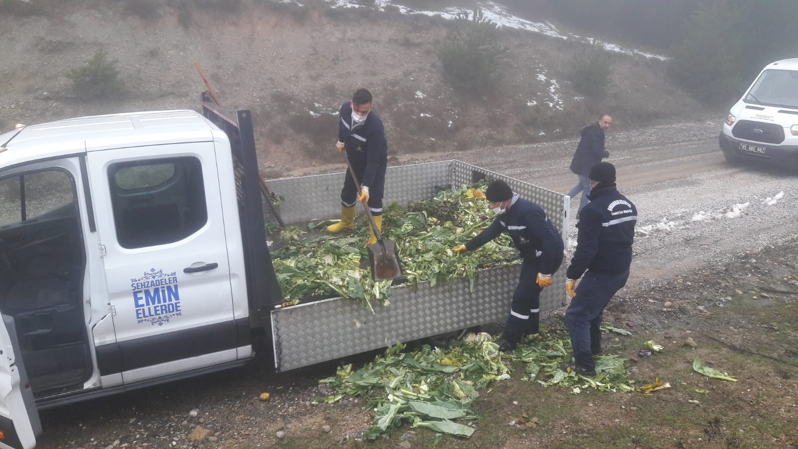 Pazar artıkları yılkı atlarına yem oluyor